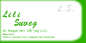 lili suveg business card